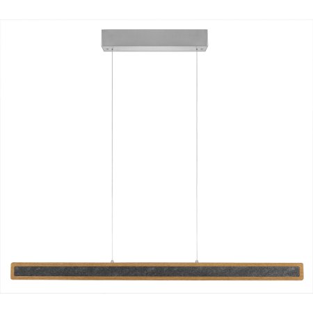 Herzblut Karl G LED wooden pendant luminaire 130 cm with granite top and bottom light with roller cable Colour selection